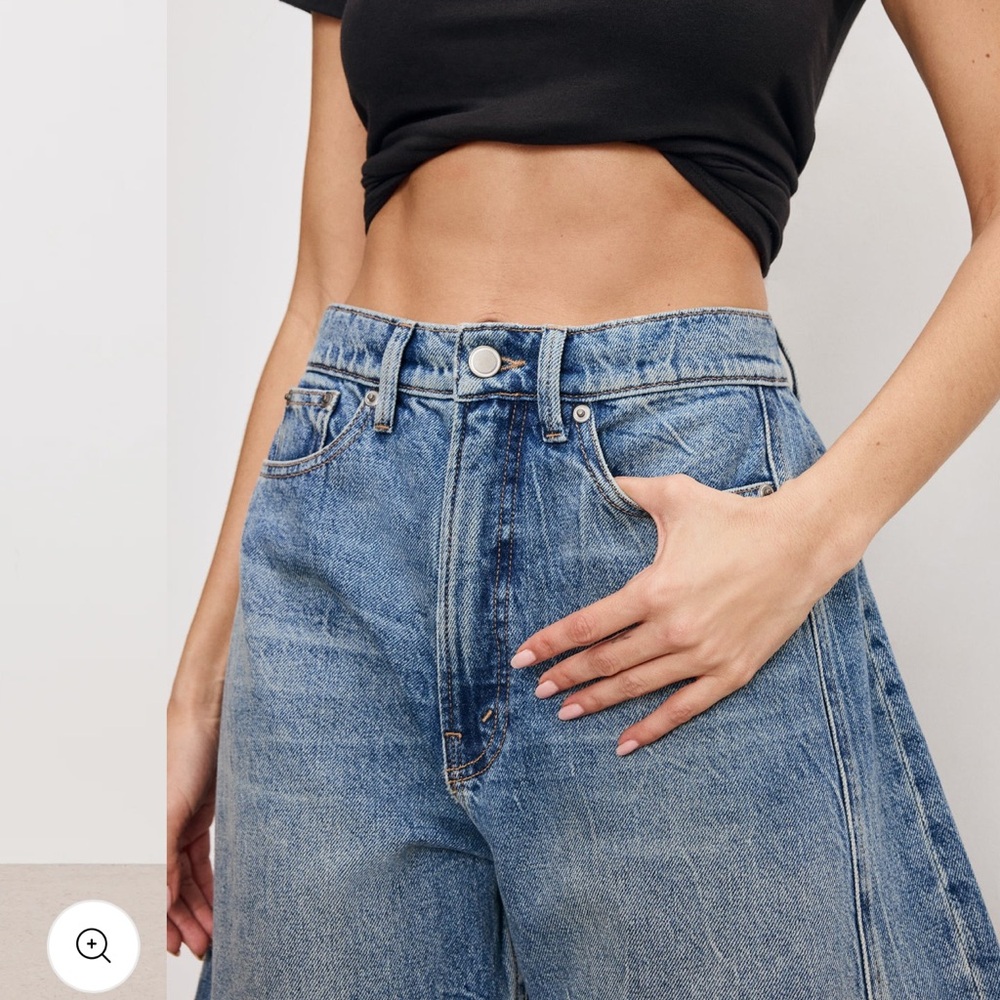 $179 Good American Good Extreme Barrel Relaxed Jeans NWT - Picture 9 of 12